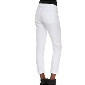 NWT rag & bone Jeans Dre Ankle Boyfriend White(Aged Brt Wht) Low-Rise Stretch 32